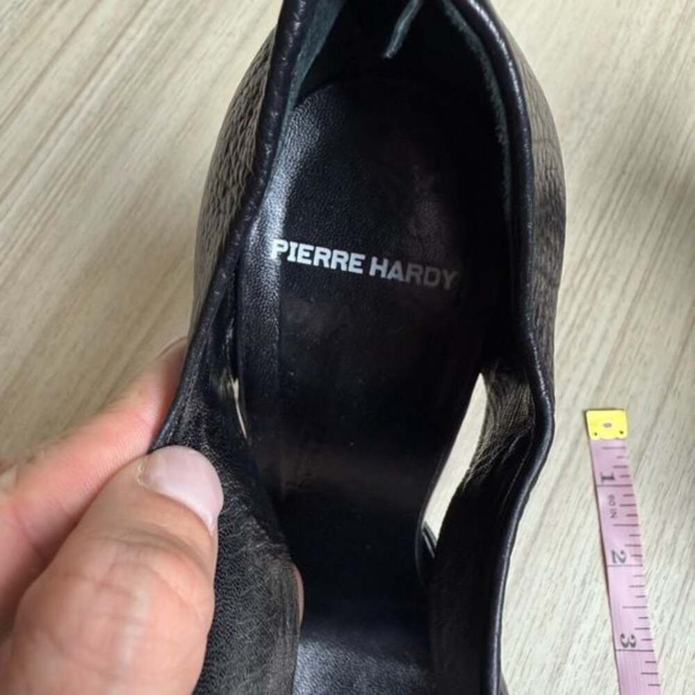 *Rare* Pierre Hardy - 5” Black Leather Block Heels - Sz 40 - Picture 6 of 8